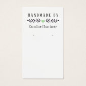 水彩画グリーンイヤリングディスプレイカード (正面)