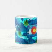 水彩画コロラド州 コーヒーマグカップ (中央)