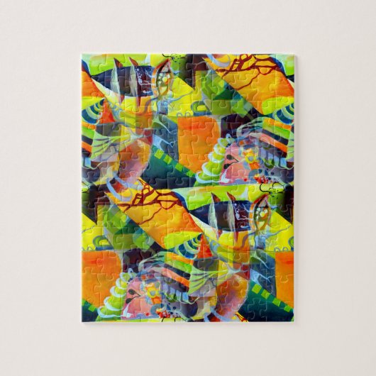 水彩画コンテンポラリー像の鮮やかな夢 ジグソーパズル (縦)