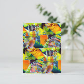 水彩画コンテンポラリー像の鮮やかな夢 ポストカード (スタンド正面)