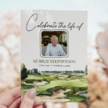 水彩画ゴルフコース写真お祝いオブ・ライフ