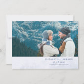 水彩画ゴールデンマウンテン屋外ウェディングフォト セーブザデート (裏面)