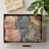 水彩画ゴールデンレトリバーひまわりデコパージュ 薄葉紙 (ギフト)