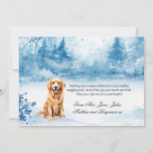 水彩画ゴールデンレトリバー冬のホリデーカード シーズンカード (裏面)