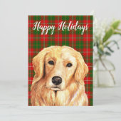 水彩画ゴールデンレトリバー オーダーメイド シーズンカード (スタンド正面)