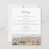 水彩画サン・ミゲル・デ・アジェンデの街並み メキシコ 詳細カード 招待状 (正面)