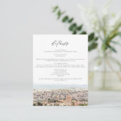 水彩画サン・ミゲル・デ・アジェンデの街並み メキシコ 詳細カード 招待状 (スタンド正面)