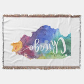 水彩画シカゴ スローブランケット (正面)