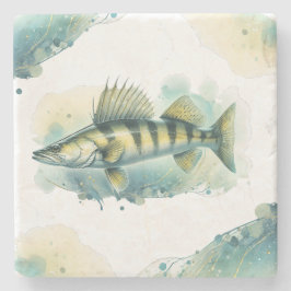 水彩画シリーズ:ザンダー/ワレエ ストーンコースター