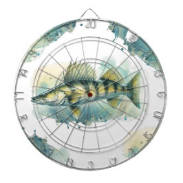 水彩画シリーズ：ザンダー/ワレエ ダーツボード