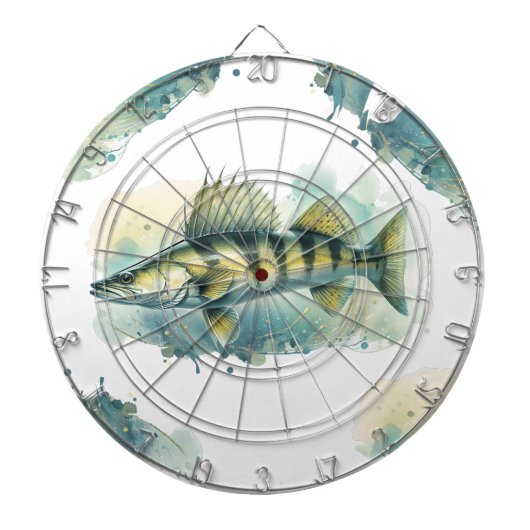 水彩画シリーズ：ザンダー/ワレエ ダーツボード (正面)