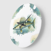 水彩画シリーズ：ザンダー/ワレエ ラージ壁時計 (傾斜)
