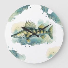 水彩画シリーズ:ザンダー/ワレエ ラージ壁時計