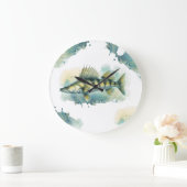 水彩画シリーズ：ザンダー/ワレエ ラージ壁時計 (ホーム)