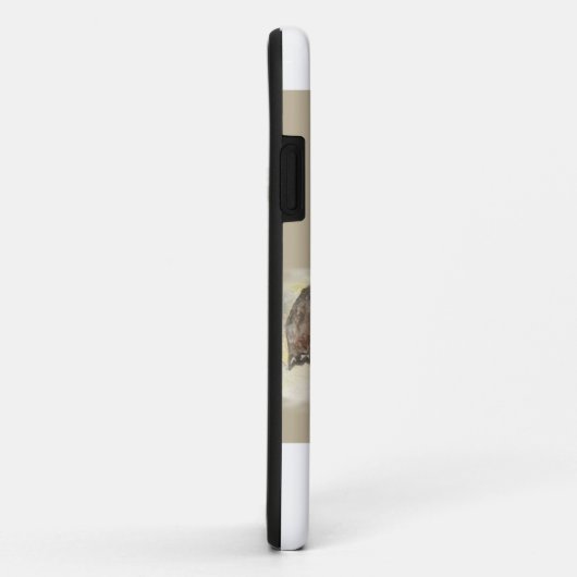 水彩画シールかわいい動物ファミリー名前をカスタムする Case-Mate iPhoneケース (裏面/右)