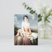 水彩画ジュリエットゴードンローポートレート ポストカード (スタンド正面)