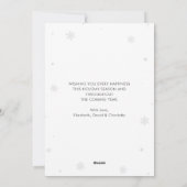 水彩画スタグスノーフレークメリークリスマスカード シーズンカード (裏面)