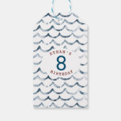 水彩画セーラーバニー航海のメッセージカード ギフトタグ (裏面)