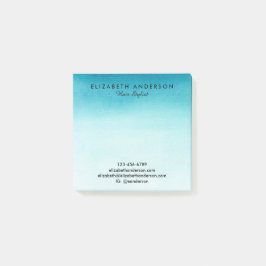 水彩画ターコイズ事業のポストイット注記 ポストイット