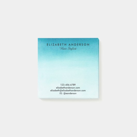 水彩画ターコイズ事業のポストイット注記 ポストイット (正面)