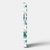 水彩画タートルグリーン+ブルーパターン動物 Case-Mate iPhoneケース (裏面 / 左)