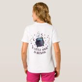 水彩画チビ魔女の1歳の誕生日招待状 Tシャツ (裏面フル)