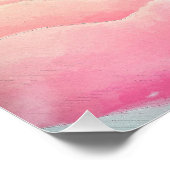 水彩画デジタルアートプードル（花つき） ポスター (コーナー)