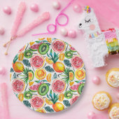 水彩画ドラゴンfruの詳細なパターン ペーパープレート (パーティー)