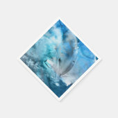 水彩画ドルフィンデジタルアート スタンダードカクテルナプキン (角)