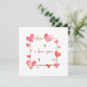 水彩画バレンタインデー記念カード カード (スタンド正面)