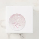 水彩画パステルピンクバプティスサークルメッセージカード フェイバータグ (インサイチュ)