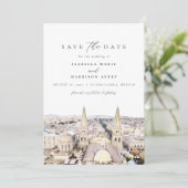 水彩画パロスギリシャスカイライン セーブ・ザ・デート 招待状 (スタンド正面)