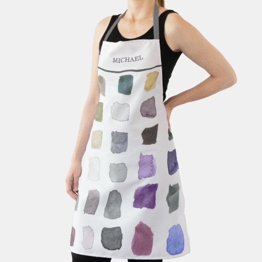 水彩画パーソナライズされた像家 エプロン (インサイチュ)