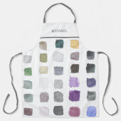 水彩画パーソナライズされた像家 エプロン (正面)