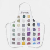 水彩画パーソナライズされた家エプロン エプロン (正面)