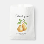 水彩画パーフェクト梨サンクス ブライダルシャワー フェイバーバッグ (正面)