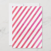 水彩画フラミンゴ11誕生日招待状 招待状 (裏面)