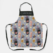 水彩画フランスの面パーソナライズされた エプロン (正面)