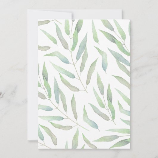 水彩画フローラと写真の取り組み式 招待状 (裏面)