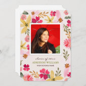 水彩画フローラの発表 案内状 (正面/裏面)