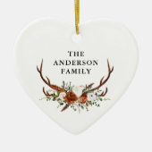 水彩画フローラテラコッタモダンエレガント セラミックオーナメント (正面)