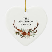 水彩画フローラテラコッタモダンエレガント セラミックオーナメント (裏面)