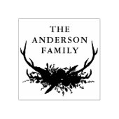 水彩画フローラテラコッタモダンエレガント ラバースタンプ (インプリント)