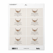 水彩画フローラテラコッタモダンエレガント ラベル (フルシート)