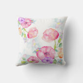 水彩画フローラデザイン クッション (裏面)