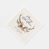 水彩画フローラメリークリスマス スタンダードランチョンナプキン (角)