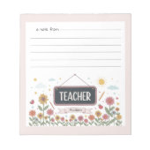 水彩画フローラ先生鑑賞品 ノートパッド (正面)