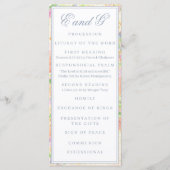 水彩画フローラ園パーティークレストプログラム メニュー (正面)