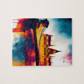 水彩画ブダペスト ジグソーパズル (横)