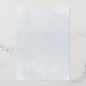 水彩画ブルーの十字架 初聖体拝領 箔招待状 (裏面)